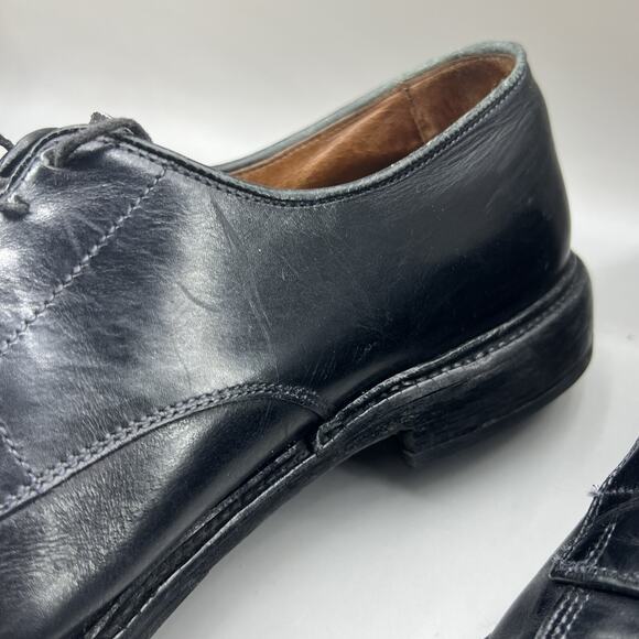 Allen Edmonds Walton Cap Split Toe Oxford Men Size 11.5 E Wide Black Lace Shoes main image 4